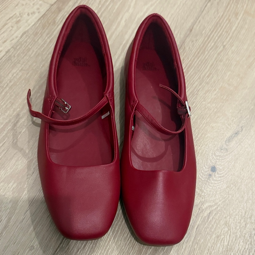 Wild Fable Red Mary Jane Flats